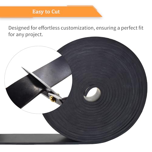 Neoprene Rubber Strips 1/2(.500)" Thick X 2" Wide X 10' Long, Solid Rubber Rolls Use for Gaskets DIY Material, Supports, Leveling, Sealing, Bumpers, Protection, Abrasion, Flooring - size: 2" x 10', style: .500" thick(No Adhesive）