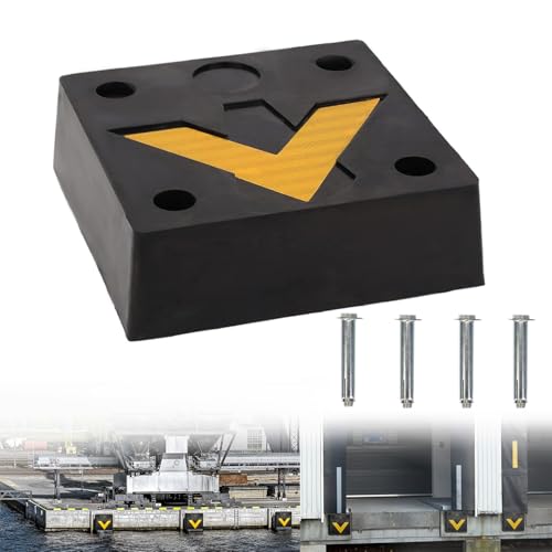 Rubber Dock Bumpers 11.8" x 11.8" x3.9" with Mounting Holes - size: Square Shape
