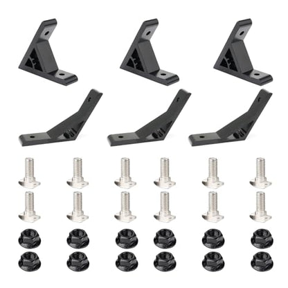 3Pcs 60deg, 3Pcs 120deg 2020 Aluminum Extrusion T Slot Angle Bracket 20 Series Extruded Hardware 60 Degree Joint Corner Connector for 60° 120 Degree 20/20 80 20 2040 Black Aluminum Profile - style: 3Pcs 60deg and 3Pcs 120deg