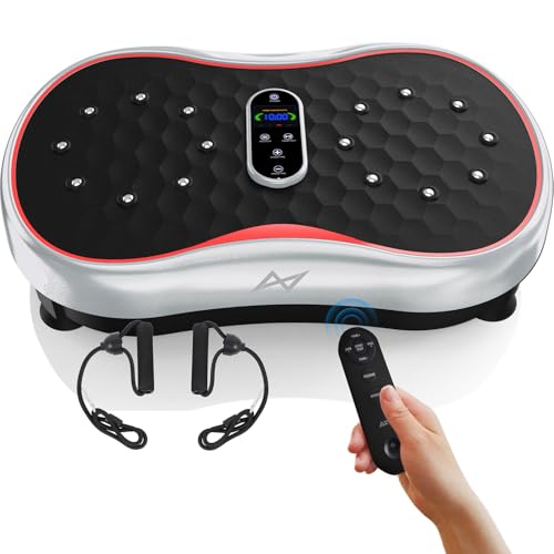 AXV Vibration Plate Exercise Machine Fitness Platform Body Vibrating Board - color: BASIC.SILVER