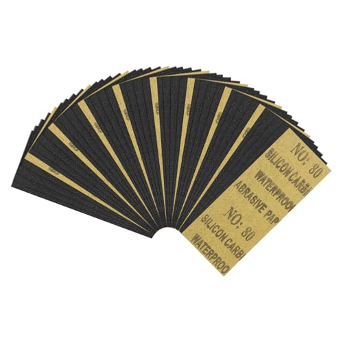 45Pcs Sand Paper 3.6x9Inch 80Grit Silicon Carbide Sandpaper Sheets - size: 3.6 x 9 Inch(80 Grit)
