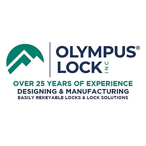 Olympus Lock 100DR Deadbolt Lock | 7/8” Chrome Key US26D | NATL KA915 Easily Rekeyable Cabinet Door Lock, Keyed Alike | Grade 1 Door Locks with Keys | Deadbolt Cabinet Locks | Cabinet Lock for Doors