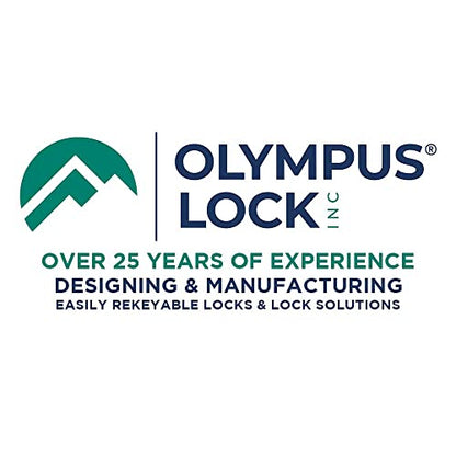 Olympus Lock 100DR Deadbolt Lock | 7/8” Chrome Key US26D | NATL KA915 Easily Rekeyable Cabinet Door Lock, Keyed Alike | Grade 1 Door Locks with Keys | Deadbolt Cabinet Locks | Cabinet Lock for Doors