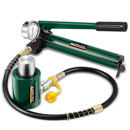 Newhai 20T Hydraulic Ram Kit & CP-180 Pump with Pressure Gauge, 2" Stroke - style: 20 ton Jack+cp180 Pump