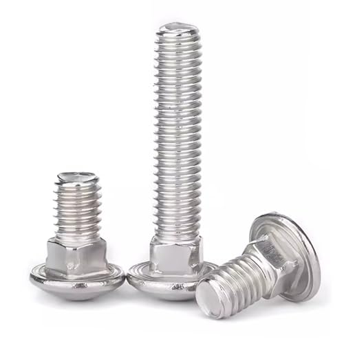 1/4-20 x 2-1/2" Carriage Bolts Screws, Stainless Steel 18-8 (304) Round Head Square Neck Carriage Bolts, Fully Threaded, Pack of 10 - size: 1/4-20 x 2-1/2"