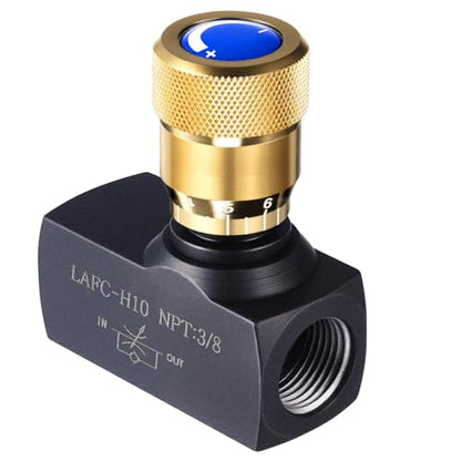 Pelopy 3/8 Inch NPT Hydraulic Flow Control Needle Valve, Free Reverse Flow - size: 3/8 Inch