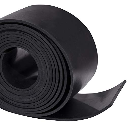 TORRAMI Rubber Gasket Sheet Material 1/8 (.125) Inch T X 3 inch W X 10 Feet, for Sealing,Protection, Abrasion, Supports, Leveling, Bumpers - size: 3" Wide X 10' Long, style: 1/8 (.125)" Thick