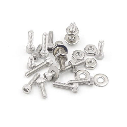 #6-32 UNC 304 SS Knurled Socket Head Cap Screws Nuts & Washers Kit - size: #6-32UNC