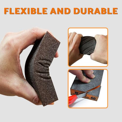 S&F STEAD & FAST Sanding Sponge 60 80 120 220 Grit 4 Pcs with 2 Emery Board