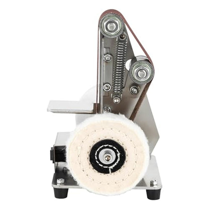 Mini Belt Sander, 7 Adjustable Speed Mini Bench Belt Grinder, 110-240V Mini Power Sanding Machine with 20PCS Abrasive Belts, Mini Electric Bench Grinder for Knife, Jewelry DIY, Wood Metal Working