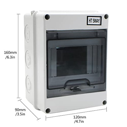 MAKERELE Circuit Breaker Distribution Box Electrical, 5 Way - size: 5WAY-160mmx120mmx95mm