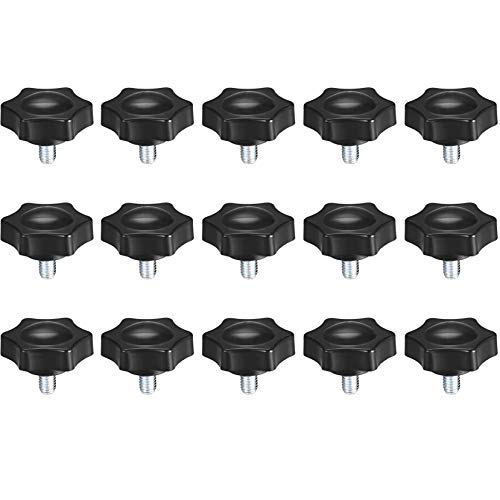 M6 x 10mm Thread Clamping Knob, Thumb Screw, Star Hand Knob Tightening Screw Knob for Machinery, 15Pcs - size: M6 x 10mm