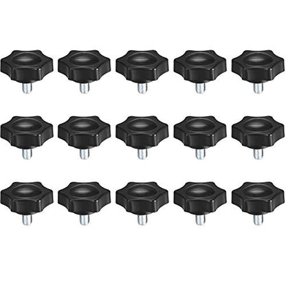 M6 x 10mm Thread Clamping Knob, Thumb Screw, Star Hand Knob Tightening Screw Knob for Machinery, 15Pcs - size: M6 x 10mm