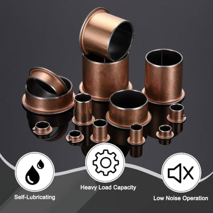 uxcell 40Pcs Flanged Sleeve Bearing, 12mm Bore x 14mm OD x 15mm Length - size: 12×14×15mm
