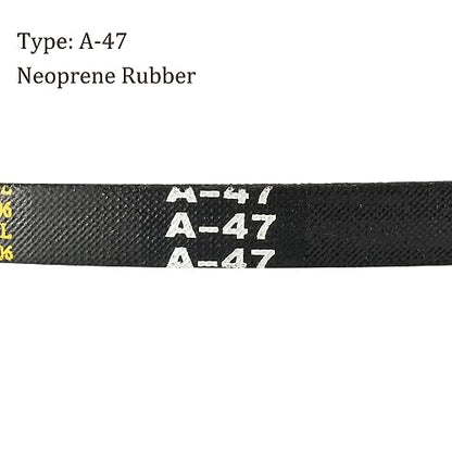 A-47 Drive V-Belt - [47-inch Inside Circumference] A-Section Rubber Drive Belt Wrapped for Transmission Use - size: A-47