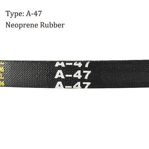 A-47 Drive V-Belt - [47-inch Inside Circumference] A-Section Rubber Drive Belt Wrapped for Transmission Use - size: A-47