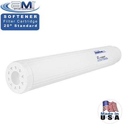 AMI Water Softening Filter Cartridge, Ion Exchange Resin, 20" Standard - style: 20 Inch Standard