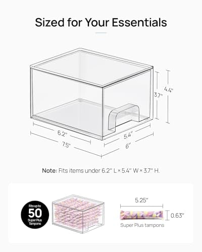 Vtopmart 12 Pack Small Clear Stackable Storage Drawers - style: Small-12pack-Clear