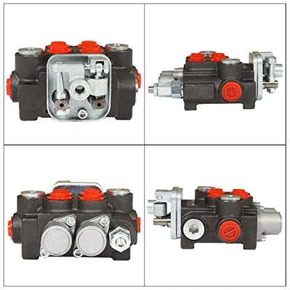 2 Spool Adjustable Hydraulic Directional Control Valve Monoblock Valve for Tractor Loader, 11GPM, 3600 PSI