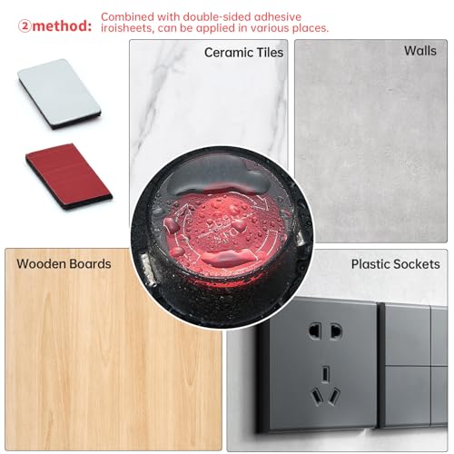 Strong Magnet Magnetic Push Button Switch Protective Cover Dustproof Waterproof Transparent for Computer Cocket Emergency Stop Button Round 36 * 30mm ﻿ - color: Round Hole:∅ 36*30mm