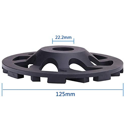 HERZO Diamond Concrete Grinding Wheel 5 inch,Diamond Cup Wheel for Stone Concrete Surface, Cement, Marble, Rock, Granite, and Thinset Removing - size: 5 Inch Standard