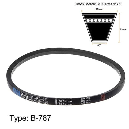 HARFINGTON B-787 V-Belts Drive Belt 787mm(31") Inner Girth 17mm Top Width B Section Rubber for Power Transmission - size: 787mm
