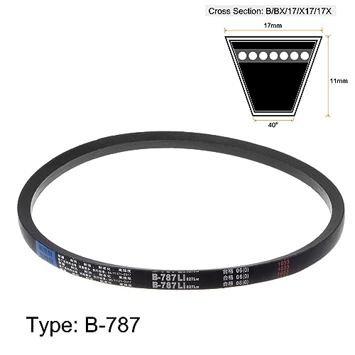 HARFINGTON B-787 V-Belts Drive Belt 787mm(31") Inner Girth 17mm Top Width B Section Rubber for Power Transmission - size: 787mm