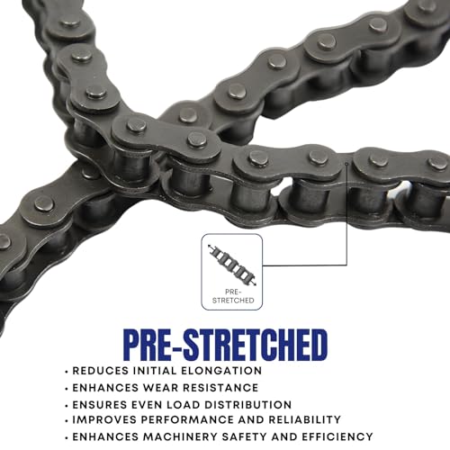 Jeremywell 40 Roller Chain 10 Feet with 2 Connecting Links for Go Karts, Mini Bikes, Scooters, ATV, MTV, Dirt Bike and Other Industrial Machinery - size: 10 Feet, style: 2 Master Link