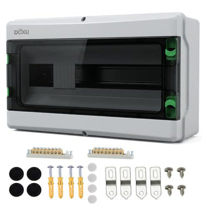 Circuit Breaker Box, IP66 Distribution Protection Box (HA-18 Way-H) - size: HA-18- 15.8x9x4.7 INCH