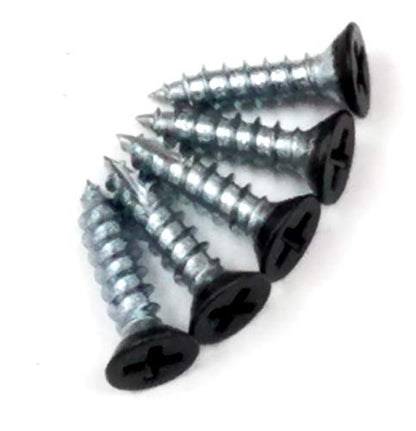 Wood Screws for Door Hinges DIY Cabinets Black #9 x 1 Inch 24-Pack - color: BLACK