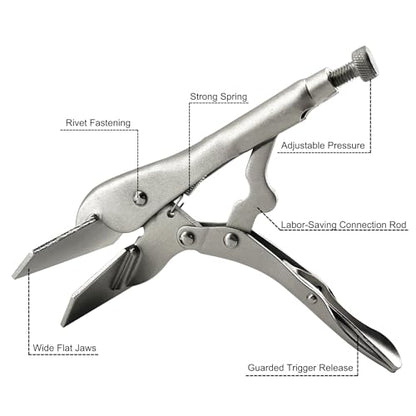 Locking Sheet Metal Clamp, 8 Inch, 2 Pack Welding Locking Plier, Original Locking Sheet Metal Tool