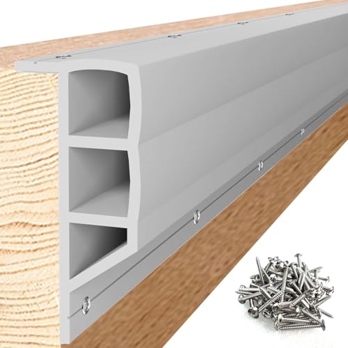 Nalwort Dock Bumpers 16 Feet and 24 Feet, Full Protection Dock Fender for Straight Edge and Side, Boat Dock Bumpers for Edging, Includes Mounting Screws, Black Gray Blue Brown Green Orange Yellow - color: gray, size: 16 feet