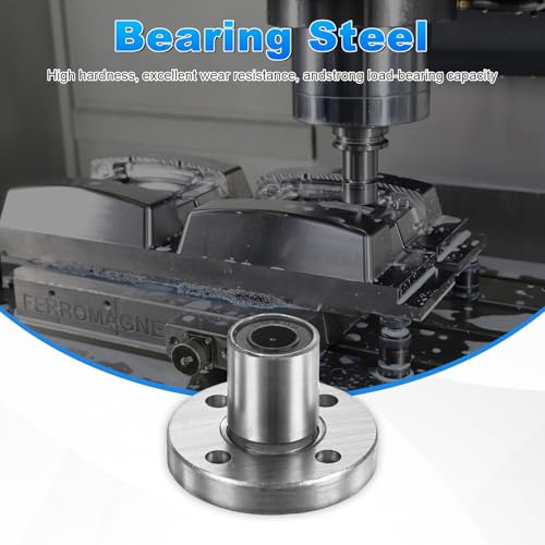 PATIKIL LMF6UU Linear Ball Bearings 6mm Bore Dia 12mm OD 19mm Long 3.5mm Hole, 2Pcs Round Flange Linear Motion Bushing Double Side Rubber Sealed Rod Liner Shaft for CNC Machine 3D Printer - size: 6mm