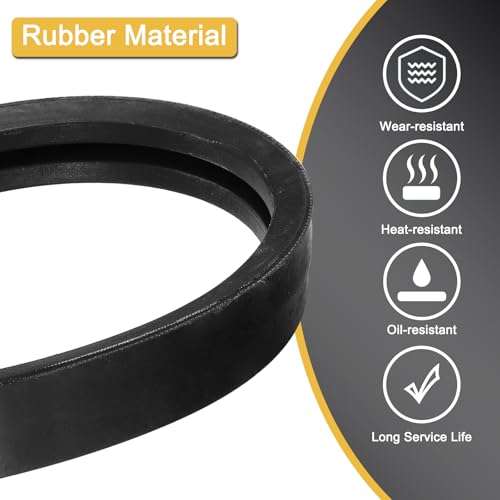 uxcell 3 Pack B31 Classic V-Belt, 33" Outside Circumference, Black, Industrial Rubber V-Belt - size: B31