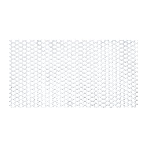 PATIKIL 15.9" x 12" 304 Stainless Steel Perforated Sheet, 2Pcs 0.3" Round Hole 20GA Expanded Metal Mesh Plate Screen Decorative Meshes for Ventilation Grill - size: 15.9" x 12"
