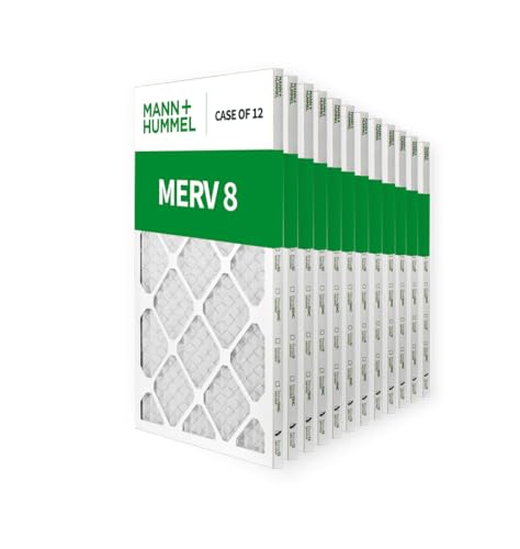 MANN+HUMMEL 16x25x1 MERV 8 Pleated 1" AC Furnace Air Filter. Case of 12 - style: 16 x 25 x 1