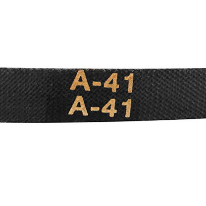 uxcell A41 Drive V-Belts 41" Inner Length 13mm Width 8mm Thick JIS Standard A-Section Rubber Drive Industrial Transmission Belt - size: 41"
