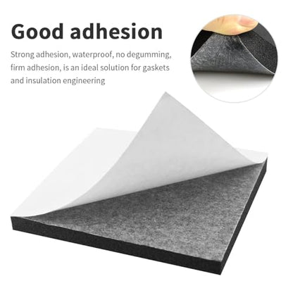 DGSL 10 Pcs Foam Sheets Self Adhesive, 1/2 in Thick X 4 in X 4 in Closed Cell Foam Pad Neoprene Rubber Sheets Non-Slip Insulation Pads Vibration for Furniture Crafts Cars - size: 4" x 4" x 1/2"