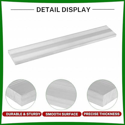 6061 Aluminum Flat Bar, 0.3" Thickness X 2" Width X 16" Length Aluminum Flat Plate, Solid Aluminum Bar for Crafting, Industrial Building - size: 0.3" X 2" X 16"