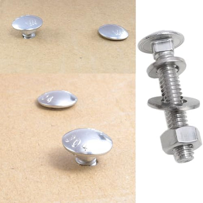 Stainless Steel 18-8 Full Thread Coverage 1/4-20 x1-1/2 Carriage Bolts and Nuts Kit Square Bolt T Slot Bolts Head Bolts Header Bolts Hexagon Nut Spring Washer and Flat Washer Silver 10 Set