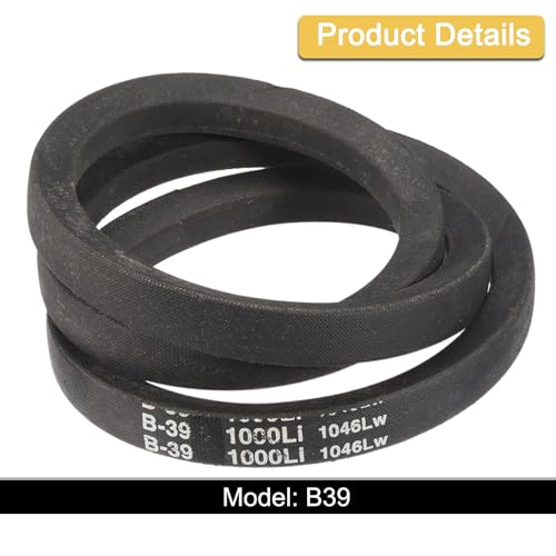 uxcell 3pcs B39 Classic Wrapped V-Belt, 42" Outer Circ B Profile V-Belt - size: B39