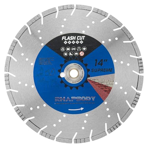 RHAPSODY 14Inch Laser Welded Diamond Saw Blade,Segmented All Purpose Blade - size: 14 Inch