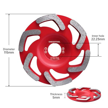 4-1/2" Diamond Cup Wheel Concrete Grinding Disc for Granite Stone