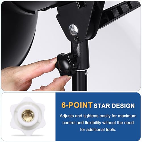 HARFINGTON Star Knob M10 Female Thread 38mm Head Brass Insert White 3pcs - color: White, size: M10 x 38mm