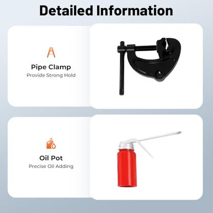 YIYIBYUS Electric Pipe Threading Tool, 2300W Pipe Threader Machine with 6 Dies 1/2"-2", Pipe Cutter Kit with Storage Box for Cutting Threads of Galvanized | Iron | PP | Aluminum | Steel Plastic Pipes
