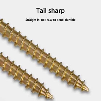 M4 Flat Head Wood Screws Assortment Kit 340 Pcs,Phillips Drive Countersunk Flat Head Self-Tapping Wood Screws,Yellow Zinc Plated Finish Screw Kit,Self Tapping Screws for Metal,Full Thread - style: M4 340PCS