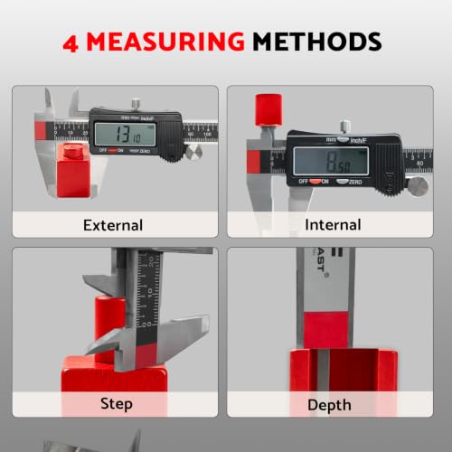 S&F STEAD & FAST Digital Caliper Measuring Tool 6 inch, Auto-Off