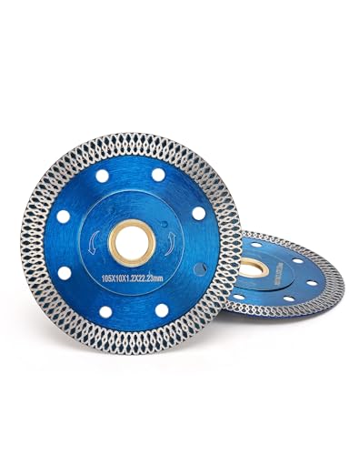 2Pcs/Lot 4 Inch Super Thin Diamond Tile Blade Porcelain Cutting Blade for Cutting Granite Marble Ceramics Porcelain Tiles ((4"-2pcs) - size: 4"-2pcs