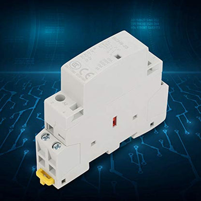 25A Din Rail AC Contactor 2 Pole, 24V Coil Din Rail AC Contactor 1NO 1NC 50/60HZ