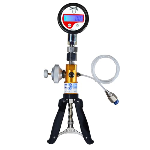 Hand Operated Pressure and Vacuum Calibrator (Range: -13 to 435 PSI) (Only Hand Pump) for Calibration Labs, Field Calibration and Pressure Gauge Calibration | Model: AI-DP1-2200 - size: AI-DP1-2200 Only hand pump